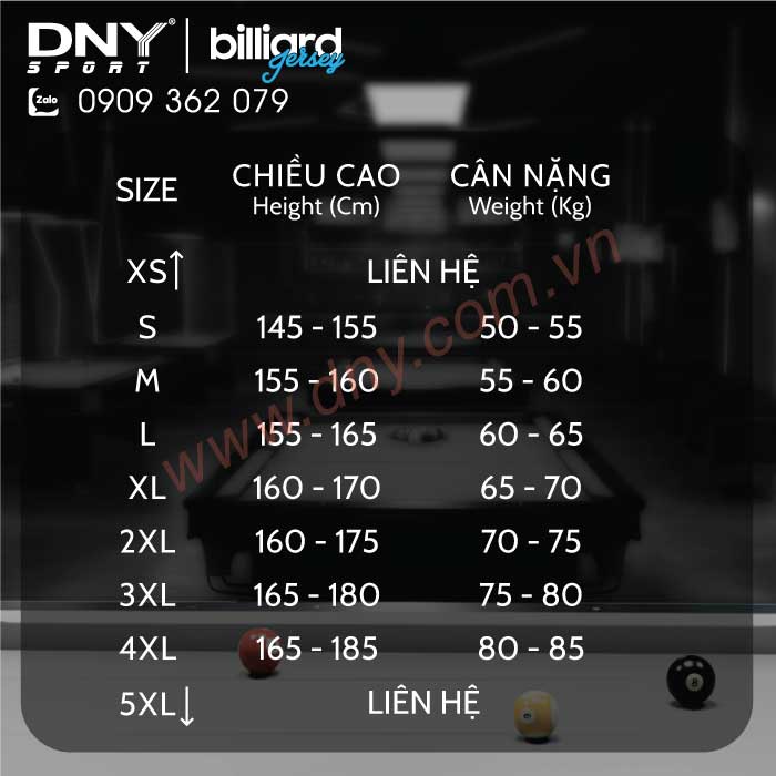 MẪU ÁO BIDA THIẾT KẾ THEO YÊU CẦU | DNY-BIDA2610170054